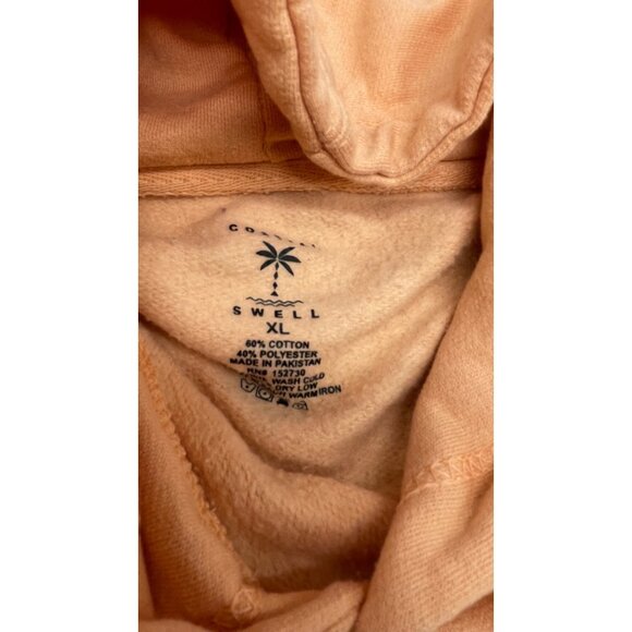 Myrtle Beach South Carolina Peach Hoodie XL Coastal Swell sweatshirt long READ - Picture 4 of 5